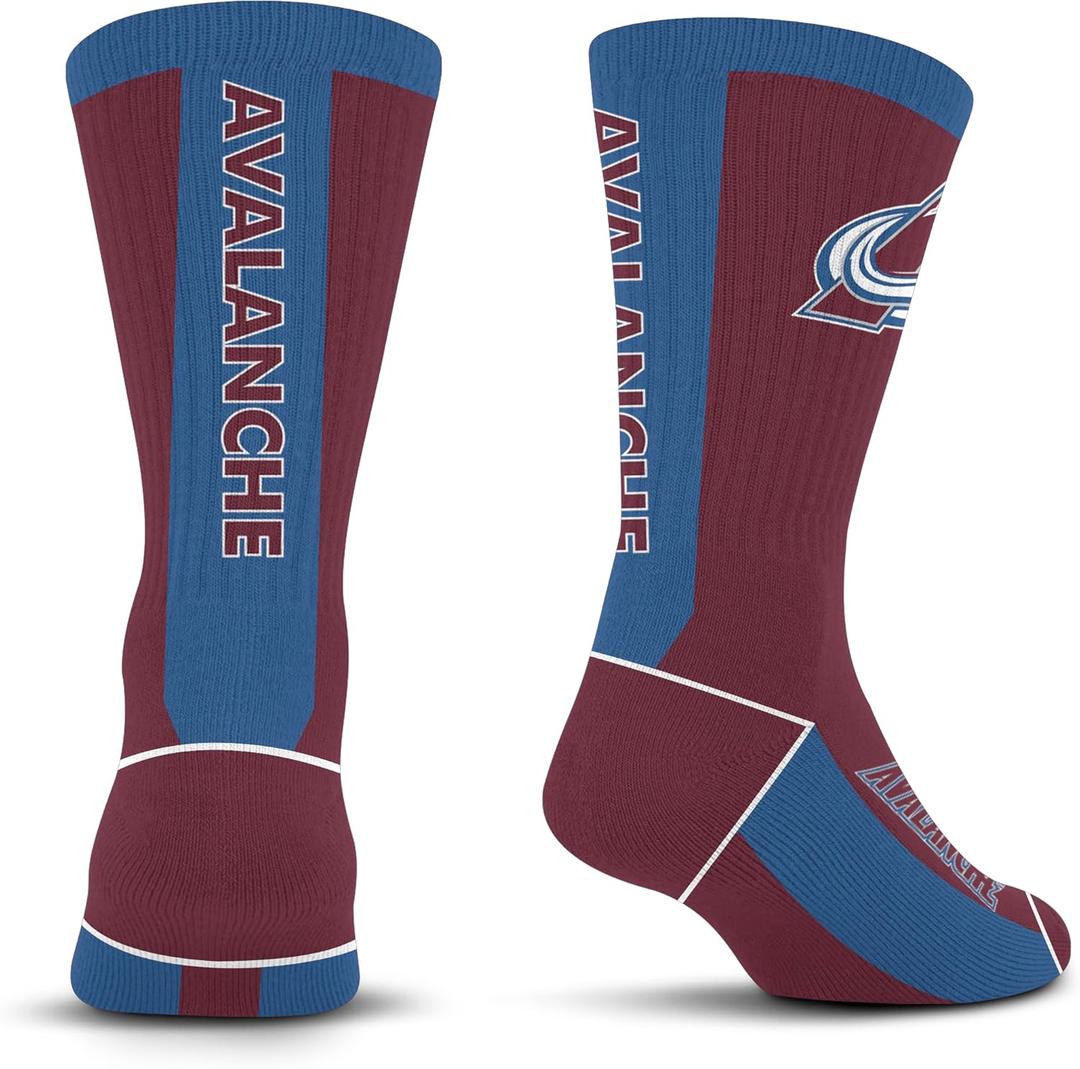 For Bare Feet NHL Unisex Kids Nhl Mvp Crew Sock Youth (Red)