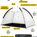 Portable Spray Paint Booth Tent: PLANTIONAL Spray Shelter with Waterproof Floor, Mesh Screen & Rear Vent, Hobby Paint Shield Tool Painting Station, Paint Tent for Spray Painting Furniture DIY, 7x4x4ft