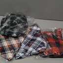 XPUDAC 4 Pack Dog Pajamas for Large Dogs Cats Plaid Dog Clothes Puppy Onesies Christmas Pajamas Puppy Jumpsuits Pet Pjs Shirt Apparel 3X-Large, Red Green Khaki Grey