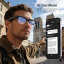 AI Smart Glasses with Camera,8MP 4K HD Camera Glasses,Supports AI Voice Control/Photo/Video/Audio Recording,Bluetooth Glasses with 133 Translations,IP67 Waterproof for Business,Outdoor,Men & Women