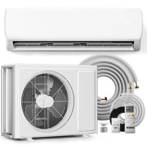 Uthfy 12000 BTU Mini Split AC/Heating System,115V 19 SEER2 Energy Efficient Ductless Inverter AC Unit,Cools Up to 750 Sq.Ft with Pre-Charged Condenser,Heat Pump & Installation Kits