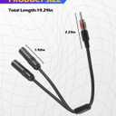 SCUARI Car Antenna Adapter,Antenna Adapter for Car Stereo,Car Accessories 1 Male to 2 Female Y Antenna Cable,Radio Antenna Extension,Car GPS Navigation System Antenna Extension Cable,Fits Most Cars
