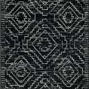 Wonnitar Moroccan 3x5 Rug, Black Washable Small Rug for Bedroom, Non-Slip Geometric Tribal Entry Throw Mat, Boho Farmhouse Rustic Soft Low Pile Area Rug for Bathroom Dining Guest Room (Black,3'x5')