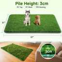 Artificial Grass for Dogs Potty, 31x51In Washable Hemmed Edge Grass Pee Pad Outdoor Indoor, Realistic Dog Grass Mat with Drainage Holes, Dogs Potty Training Rug for Balcony Lawn Decoration