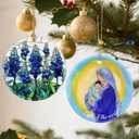 6 x Virgin Mary and Jesus Ornament, Christmas Ornaments: Christmas Tree Decorations, Holiday Decor, Stocking Stuffers, Gift Ideas, Xmas Gift, Christian Gifts & Religion Gifts (Nativity Design 3)