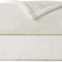 Casual Living Full/Queen Fleece Blanket Fluffy Soft Warm Cozy Bed Blankets for Bedroom Decor Plush Thick Fuzzy Oversized Big Flannel Throw for Bed Chair or Outdoor, 90-inch x 90-inch, Ivory White