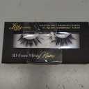 Lilly Lashes 3D Miami Faux Mink Strip Eyelashes, False Eyelashes Dramatic Look, Reusable False Lashes, Fake Lashes Pack, Lash Strips with Luxury Silk Like Fibers, No Lash Glue Included