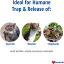 Havahart Small 1-Door Humane Live Catch and Release Animal Trap for Squirrels, Weasels, Chipmunks, and Other Animals - Humane Catch and Release for Small Animals - 1026