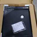 DreamLine French Corner 36 in. D x 36 in. W x 74 3/4 in. H Sliding Shower Enclosure in Satin Black and Corner Drain Black Base Kit, DL-6789-09