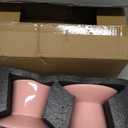 6.2 Inch Extra Wide Elevated Ceramic Cat Bowls, Food and Water Bowl Set for Elder Big Cats Small Dogs, Raised Design for Pet Easy Eating, Protect Cat's Spine Set of 2(Pink)