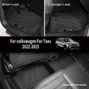 Custom for 2022-2025 2026 VW Taos Floor Mats Trunk Cargo Liner and Rear Seat Backrest Mat All Weather TPE Protection Mat for Volkswagen TAOS Accessories (for 2022-2026 VW Taos)