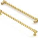 Asidrama 10 Pack 10 Inch(254mm) Brushed Gold Cabinet Pulls Cabinet Handles Cupboard Handles Kitchen Cabinet Hardware for Cupboard Drawer Pulls (10" Hole Center)
