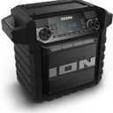 ION Tailgater Classic Outdoor Portable Bluetooth Speaker with Rechargeable Battery, FM Radio, USB Port, IPX5 Water-Resistant, 6.5" Woofer, App, Black