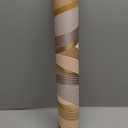 3D Wave Stripe Wallpaper Beige Embossed Vinly Non-Pasted Waterproof Wall Covering 374.00x 20.8 [ Not Peel and Stick ]
