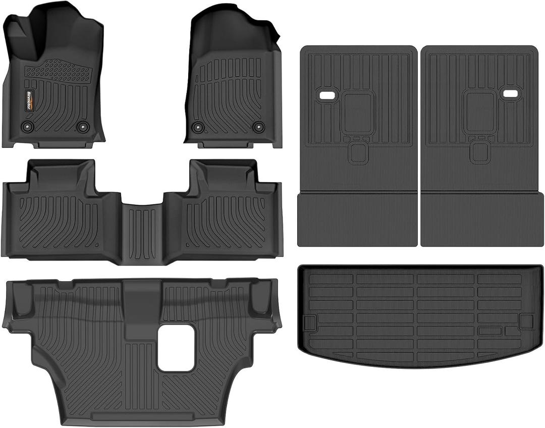 Binmotor-Floor Mats & Cargo Liner for Dodge Durango 2016-2024 2025 2026 (7 Seats) All Weather Mats Durango Cargo Trunk Mat Accessories for Durango GT, GT Plus, R/T, R/T Plus, R/T Premium
