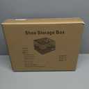 MSTONAL Shoe Organizer for Closet, 2 Pack Shoe Storage Containers with Adjustable Dividers, Space Saving Shoe Box Organizers Bins with Clear Lids & 4 Reinforced Handles, Fits 16-32 Pairs, Pure Black