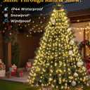 Christmas Tree Lights, 400 LED Christmas Lights with 8 Light Modes & Memory Function, 6.6FT x 16 Lines Outdoor Christmas Light with Timing Function for Christmas Decorations - Warm White