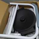 Adjustable Medical Bedside Commode Chair with Padded Backrest, Drop Arm Support, Height Adjustable Grey