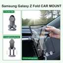 Z Fold 4 Car Mount, [Aluminum & Phone Case Friendly] Universal Car Vent Clip Z Fold 6 Accessories for Samsung Galaxy Z Fold 7 6 5 4 3 2 S25 Ultral Google Pixel Fold iPhone 16