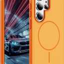 Magnetic Shockproof Case for Samsung Galaxy S26 Ultra 6.9-Inch,[Fit for Magsafe][Military Grade Drop Protection] Non-Slip Anti-Scratch Shockproof Protection Phone Cover-Orange