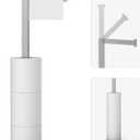 Freestanding Toilet Paper Holder Stand Brushed Nickel SUS 304 Stainless Steel Rustproof 22 Inch Rotating Bathroom Tissue Roll Holder for 4 Rolls with Marble Base by HOMEMYSTIQUE