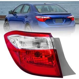 Outer Left Side Tail Light Fit for 2014 2015 2016 Toyota Corolla | Driver Side Rear Brake Tail Lamp