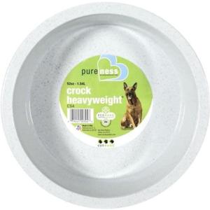 Van Ness Crock Heavyweight Dish Food Bowl for Dogs Large 52 ounces - 2 Pack
