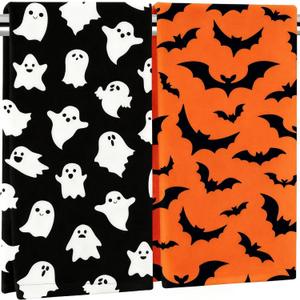 2 Pack Halloween Hand Towels Ghost Bat Decorative Kitchen Towels Absorbent Dish Towel for Halloween Home Bathroom Kitchen Decor Gift, 29.5 x 13.8 Inch
