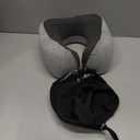 napfun Neck Pillow for Travel, Memory Foam Airplane Pillow, Full Black