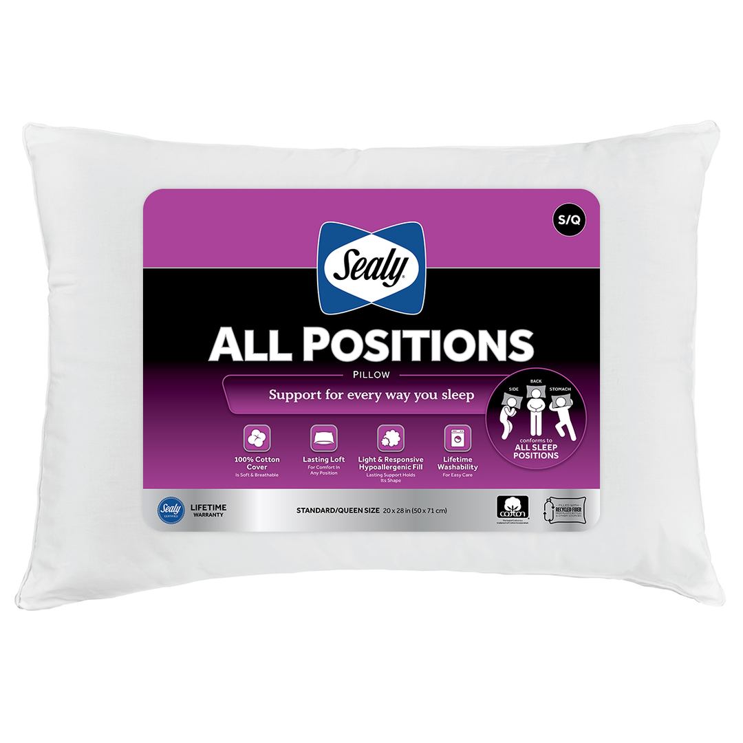 Sealy All Position Pillow, Jumbo
