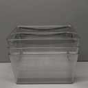 ClearSpace Clear Plastic Storage Bins Pantry Organizers & Storage Containers, Cabinet Organizer - Home Organization Must Haves for Kitchen, Laundry Room, Office, Closet, Garage & Freezer (Pack of 3)