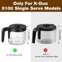 Coffee Maker 12-Cup Glass Coffee Pot Replacement Keurig K-Duo 5100 Single Serve K-Cup Pod & Carafe Coffee Maker (NOT Fit Other Keurig K-Duo Carafe Replacement)