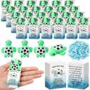 Wettarn 25 Sets Soccer Gifts Positive Stress Balls with Support Boxes for Soccer Team Party Favors Basket Fillers Turtle Desk Decor Sport Stocking Stuffers