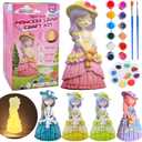 ASIOWELY Arts and Crafts DIY Paint Your Own Princess Lamp Kit for Girls Toy | Arts Supplies for Kids Toys Ages 4-6-8-12,Night Light Painting for Girl 5-10,Birthday Christmas Toy Gifts for 3-12+ Years Old
