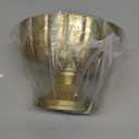 Distressed Gold Metal Compote Bowl | Gold Compote Vase l Lita Metal Vase l Indoor and Outdoor Compote for Any Event (7.75"x 5.75")