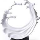 Abstract Sculpture Decor Modern Arts Sea Wave Figurine Table Centerpiece Statue Polyresin White 16.5 inch