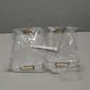 2-Tier Bathroom Counter Organizer Countertop Storage, Dresser Organizer Vanity Tray for Makeup, Perfume Organizer Cosmetics Skincare Shelf - Clear (Plated handle)