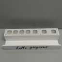 Storage Holder for Dyson Airwrap, Farmhouse Curling Iron Accessories Rack Wall Mount, Wood Hair Wrap Styler Tools Holder, Vacuum Attachments Display Stand for Bathroom Organizer (White)