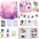 WOGOZAN Accessories Kit for Fujifilm Instax Mini 12 Instant Camera Case + Album for Mini 3 Inch Film+Color Filters+Photo Album & Frames+Wall Hanging Frame+DIY Sticker (Dreamy Clouds)