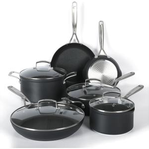 Babish 10 Piece Activbond Nonstick Hard-Anodized Aluminium Cookware Set