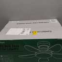 46 Inch Modern Ceiling Fans with Lights, Flush Mount Ceiling Fan with Light and Remote/APP Control, 5 Reversible 6 Speeds Curved Blades, 3 CCT Dimmable Lights for Bedroom, White