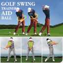 2 x Golf Training Ball Smart Ball Golf Training Aid Inflatable Swing Training Ball with Inflator Pump and Adjustable Lanyard,Assist Golf Swing Trainer Golf Swing Assistant for Beginner