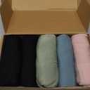 TIICHOO Period Underwear for Women Heavy Flow Soft Menstrual Panties Teens Ladies Leakproof Incontinence 5 Pack (X-Large, 2 Black/1 Turquoise Green/1 Rose Gold/1 Matcha Green)