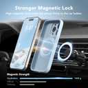 Magnetic for iPhone 15 Pro Max Case, Compatible with MagSafe, [Full Camera Protection][Screen Protector] Silicone Shockproof Protective Phone Case for iPhone 15 Pro Max 6.7", Light Blue