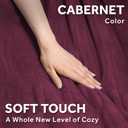 Sunbeam Electric Royal Luxe Microplush Heated Blanket, 12 Heat Settings, 12-Hour Selectable Auto Shut-Off, Fast Heating, Warm and Cozy, Cabernet Color, Full, 84" x 72"