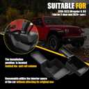 MIKKUPPA Wheel Well Storage Bin, Cargo Tray Rear Trunk Organizer Compatible with 2018-2023 Jeep Wrangler JL JLU Interior Storage Accessories, Left & Right Side, Black