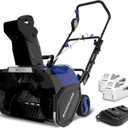 Snow Joe 24V IONMAX Cordless Snow Blower with Electric Engine Type for Yard, Lawn, Patio, Garden, and Outdoor Spaces, Blue, 24V-X2-SB18-GO