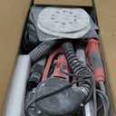 Drywall Sander, 2025 Upgraded 8-Amp Popcorn Ceiling Removal Tool with 7 Variable Speed 800-1800RPM, Drywall Sander with Vacuum Dust Collector with Extendable Handle, LED Light, 12pcs Sanding Discs,Red