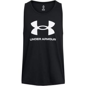 Under Armour Mens Sportstyle Logo Tank Top (X-Large, (001) Black / / White)