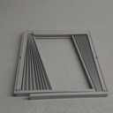 Forestchill Window Air Conditioner Side Panel with Frame, Fit Most 8,000 BTU Units, Room AC Accordion Filler Curtain Kit Replacement, Include Window AC Side Panels & Frames